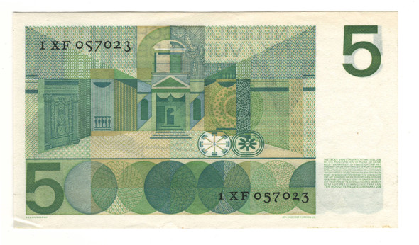 Netherlands: 1966 5 Gulden Banknote P-90